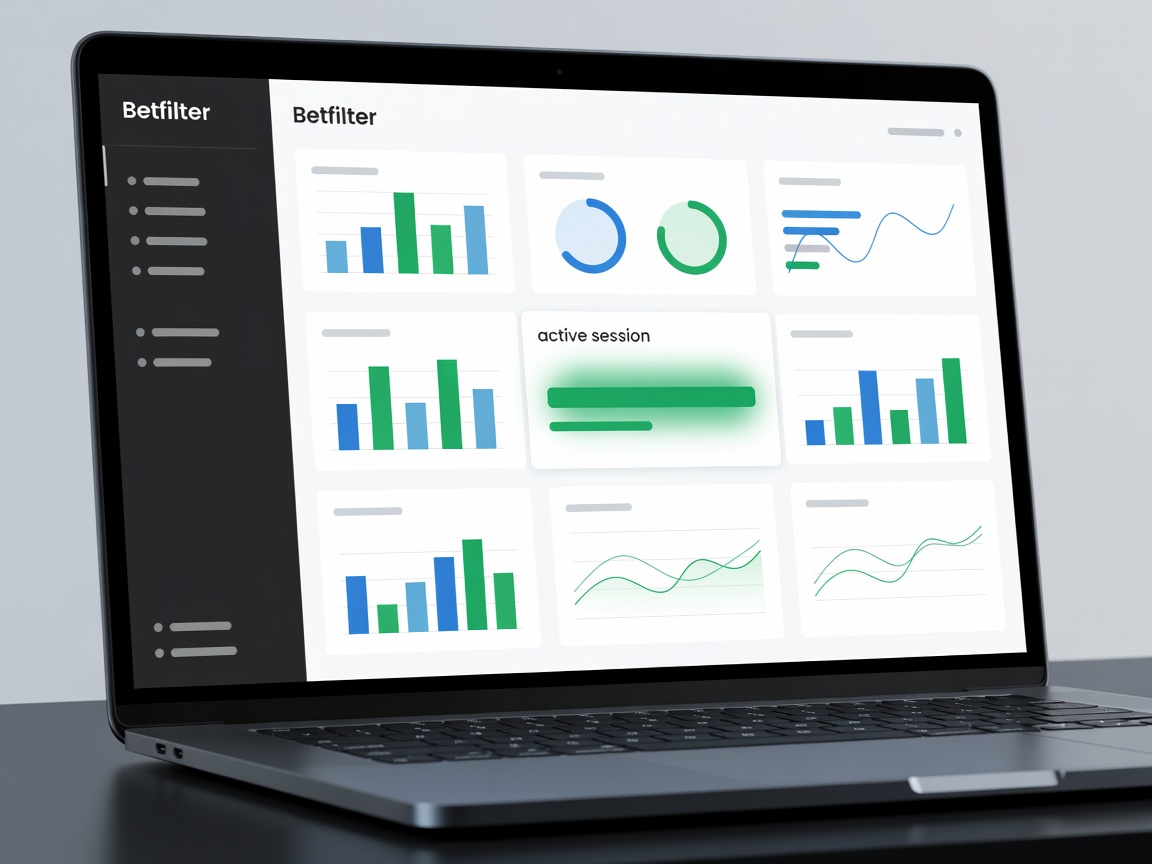 Betfilter active session on a laptop screen